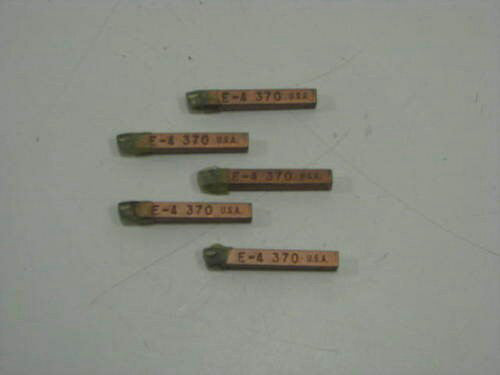 Morse (70702) 1/4 x 1/4" x 2" Brazed 370 Grade E-4 Carbide Tool Bits - Lot of 5 