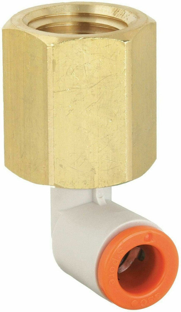 2 Count SMC Push Fit 1/4” Female Elbows  KQ2LF07-35A 