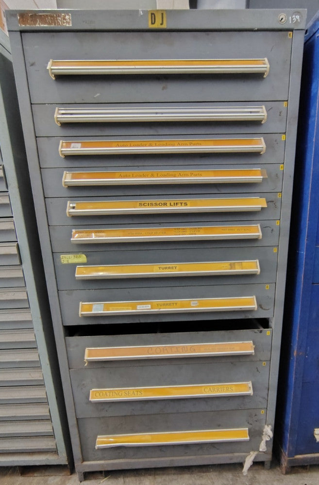 STANLEY VIDMAR 30" WIDTH 11 STEEL DRAWER TOOL CABINET 30" X 25-1/2" X 59-1/4"