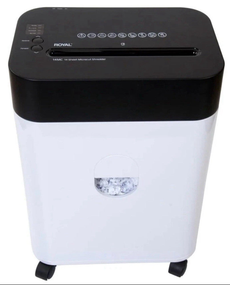 NEW Paper Shredder microcut 14 sheet Royal crosscut auto start/stop