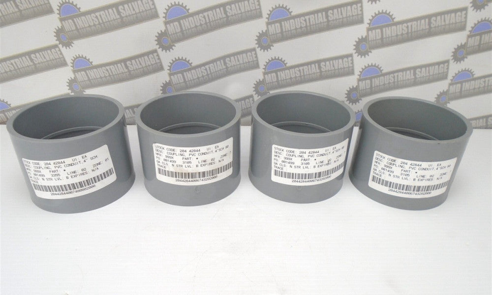 (4 Pcs) CARLON Thomas & Betts - E940N - 4" PVC Socket COUPLING Schedule 40 (NEW)