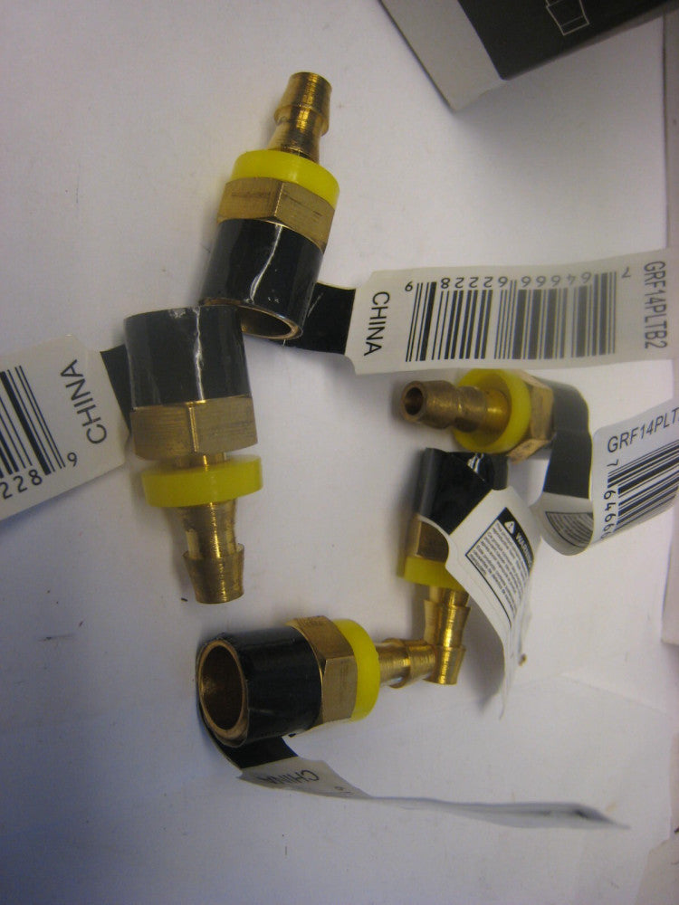 (5) 1/4" Hose Barb X 3/8" NPT Quick Coupler Air Hose Fitting Push Lock end bay 3