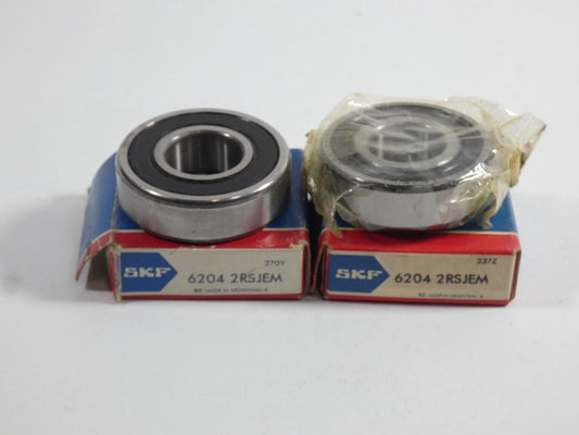 *Lot of 2* SKF 6204 2RSJEM Radial Deep Groove Ball Bearing - NEW Surplus!
