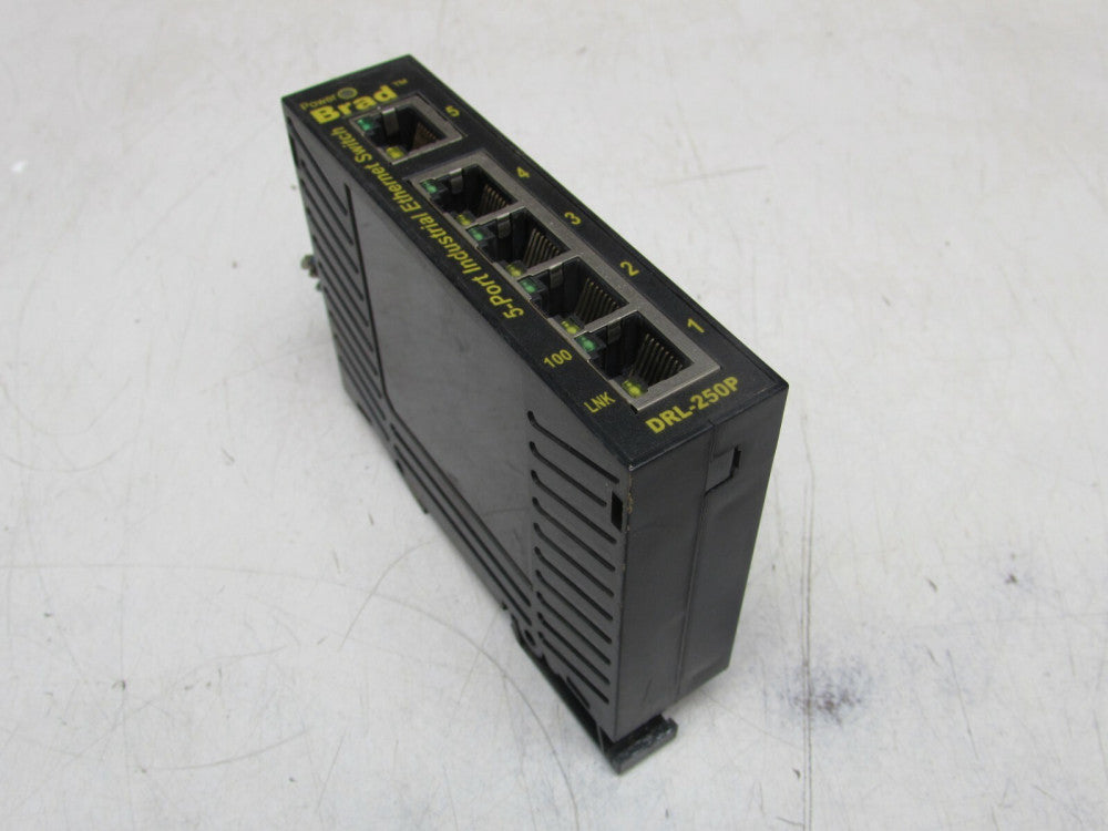Brad DRL-250P 5-Port Industrial Ethernet Switch Molex 10-30VDC Rev 2.01 NICE M/O