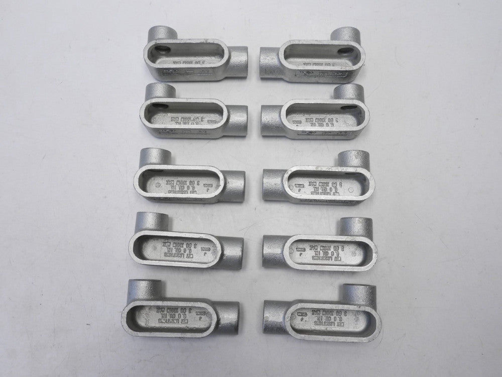 (Lot of 10) LR27 3/4" #6 Conduit Outlet Body Bodies
