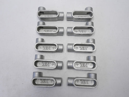 (Lot of 10) LR27 3/4" #6 Conduit Outlet Body Bodies