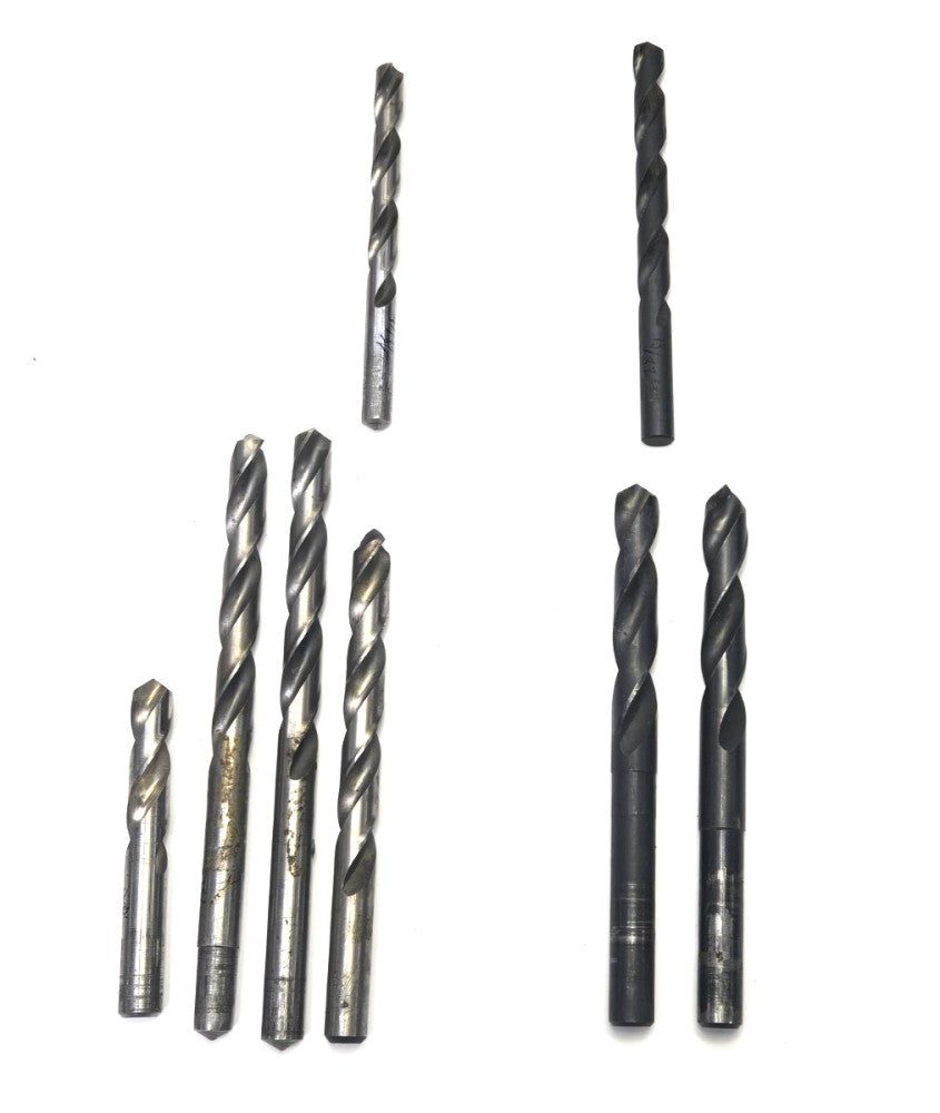 HSS DRILL BITS (LOT OF 8) 11/32", 13/32", 15/32", 17/32"