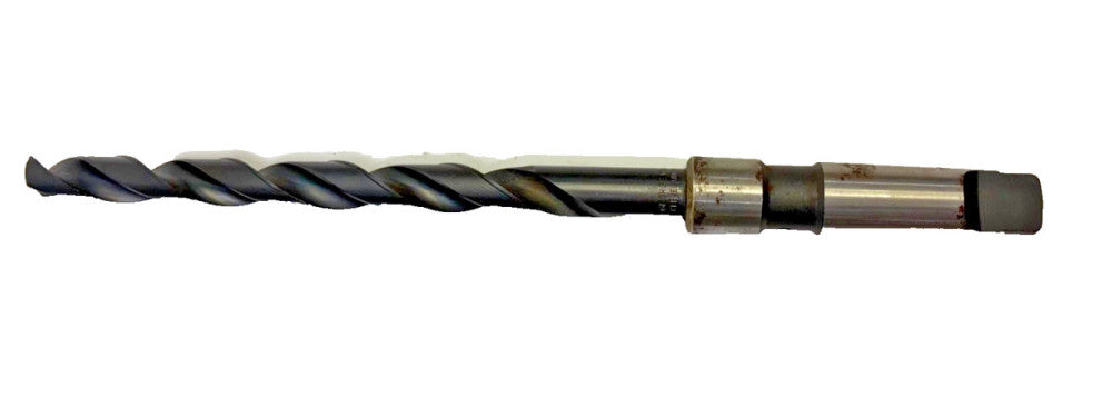 GEORGE WHALLEY #3 MORSE TAPER 41/64" SHANK DRILL BIT, OAL 12-7/8"