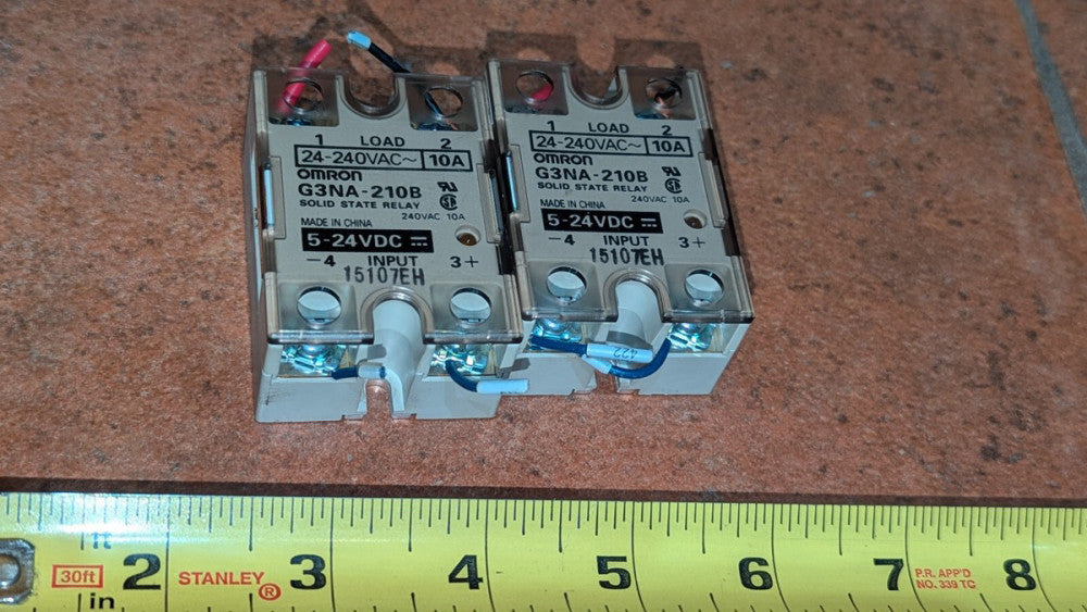 (2) Omron Model G3NA-210B Solid State Relay USED & GUARANTEED