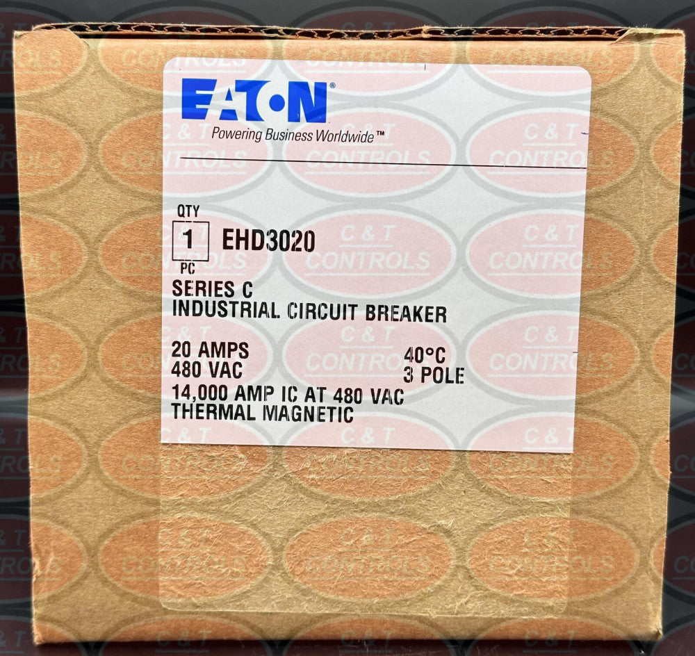 Eaton EHD3020 3P 20A 480V 14kAIC Circuit Breaker New In Box USA Stock
