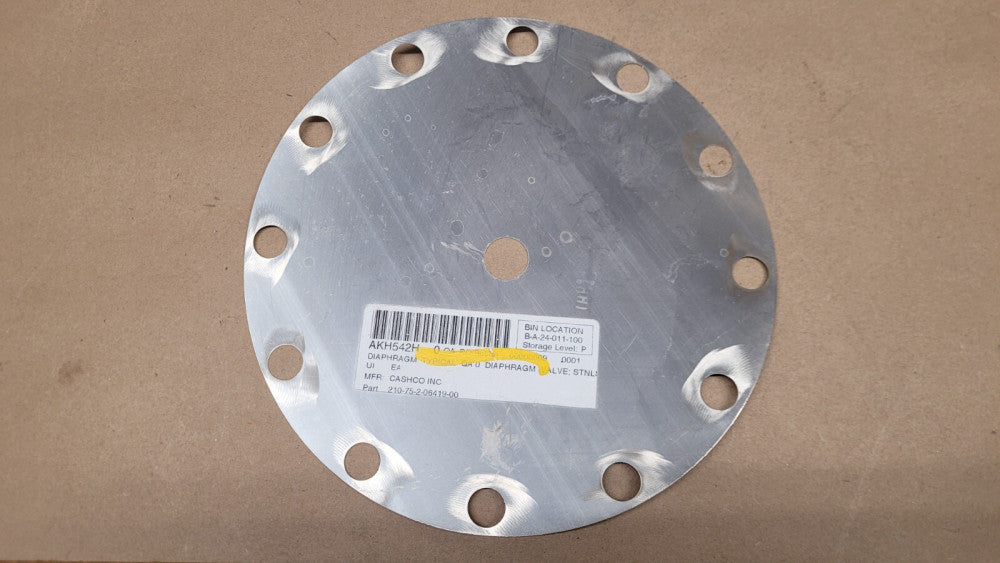 Cashco 210-75-2-06419-00 Stainless Steel Valve Diaphragm