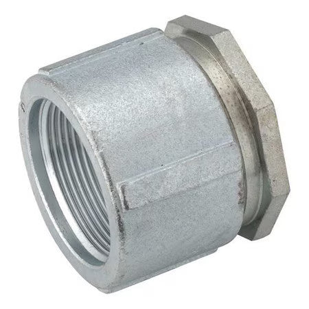 Raco 1516 Imc Coupling, 4 In, Threaded, Iron, Zinc Plated, Gray