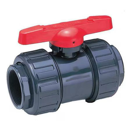 Asahi 111605012 1-1/4" Socket X Thread Pvc Ball Valve 2-Way