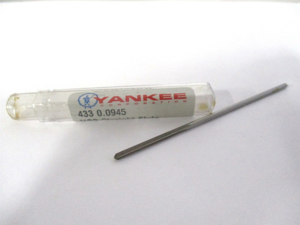 Yankee (433.0945) 3/32" x 3/32" x 3-1/2" OAL HSS Straight Chucking Reamer 