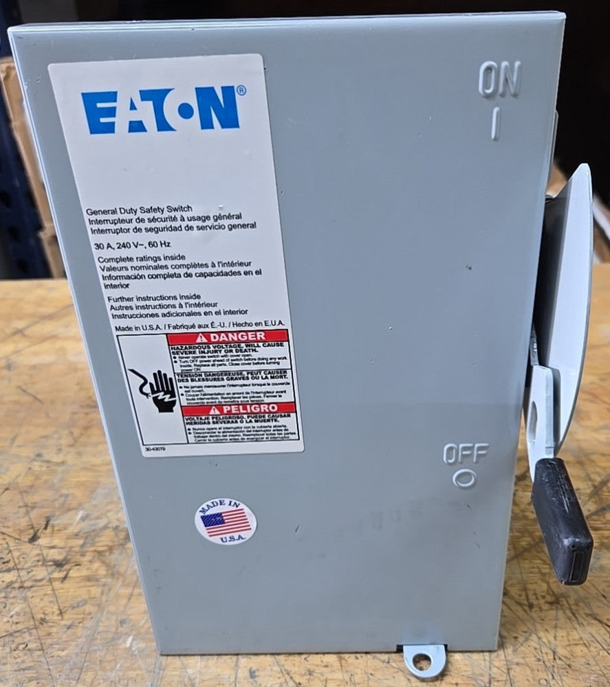 DG221NGB Eaton General Duty Safety Switch FUSED 30 Amp 240V 2 Pole NNB