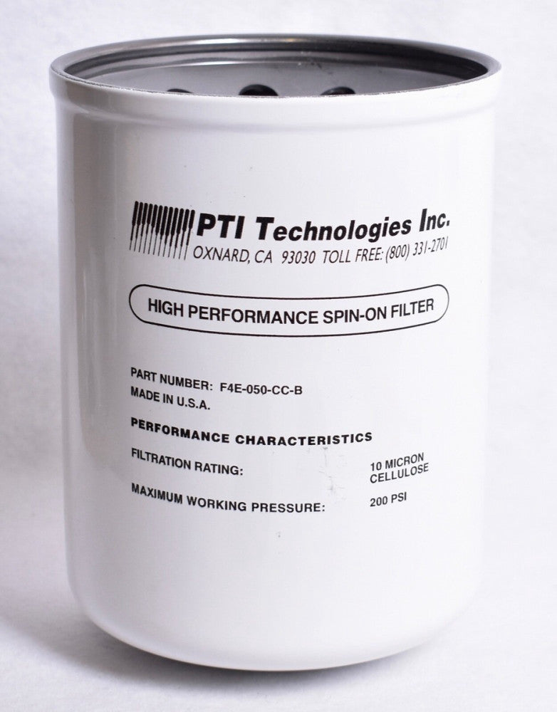 PTI Technologies High Performance Spin On Oil Filter  F4E-050-CC-B