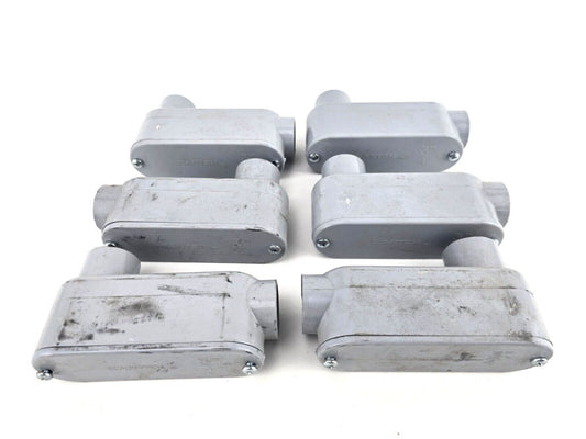 6pcs Cantex Gray Mogul Fitting Type LB PVC Conduit Body 3/4 Dia. in.