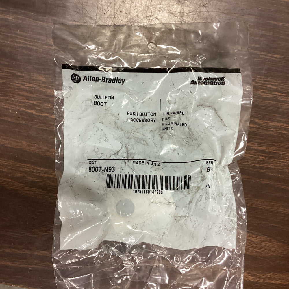 NEW ALLEN-BRADLEY 800T-N93 Ser B PUSH BUTTON 1" GUARD ASSEMBLY
