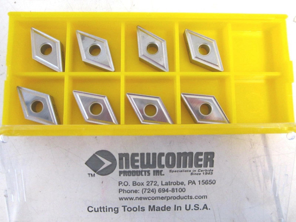 Newcomer DNMG-432X-N22 Indexable Carbide Turning Inserts USA Made Pack Of 8