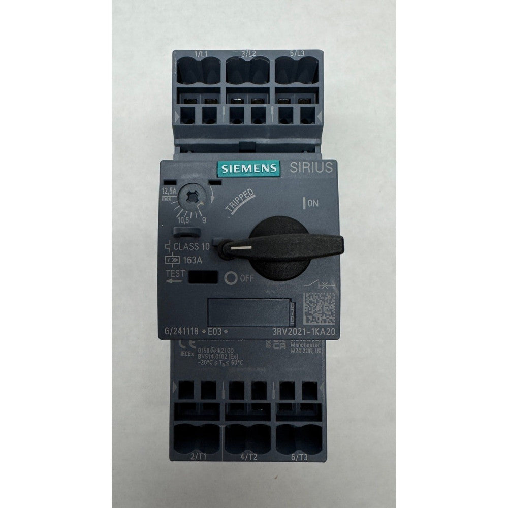 SIEMENS 3RV2021-1KA20 Motor Protection Circuit Breaker NEW #100B