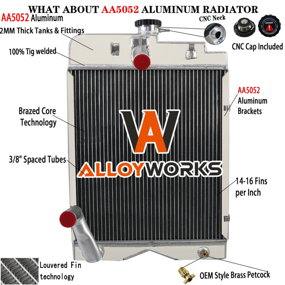Radiator For Massey Ferguson Tractor TE20 TO30 TEA20 TO20 TO30 TO35 186732M91