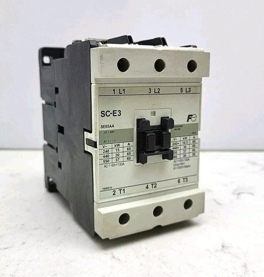 Fuji Electric SC-E3 Magnetic Contactor 24 Vac Coil SC-E3-24VAC Used