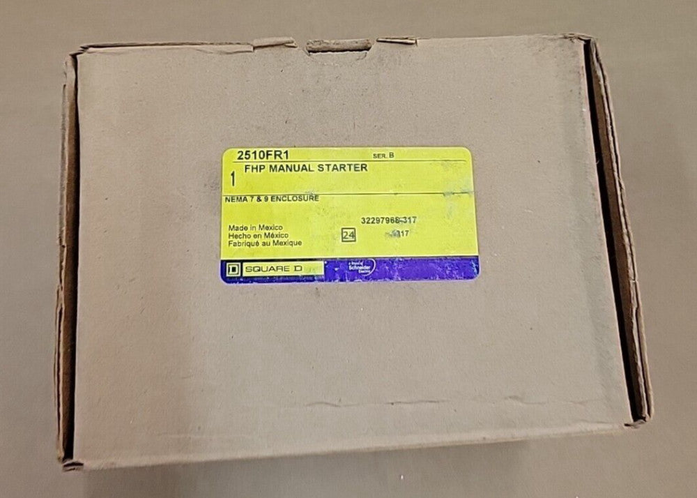 NEW 2510FR1 Ser. B Square D FHP Manual Starter  NEMA 7&9 Type Enclosure
