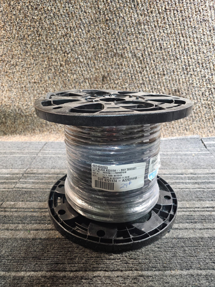 Southwire 56985801 200' Office Power Cable, 6 AWG, 1 Conductor 600 Volts, Black