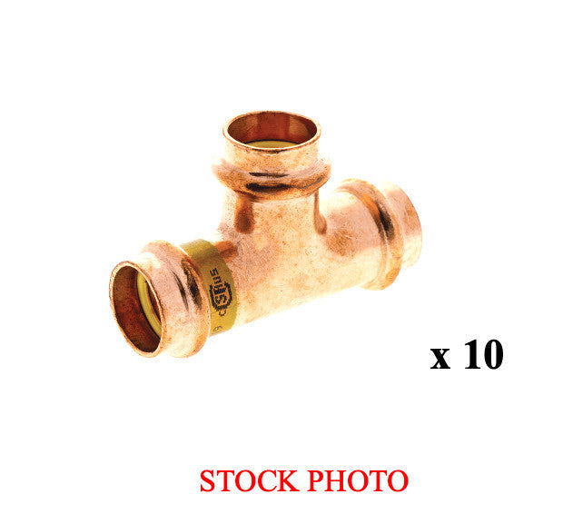 (Bag of 10) NIBCO Press-G PCH611 Wrot Copper Tee 1/2" Press X Press X Press
