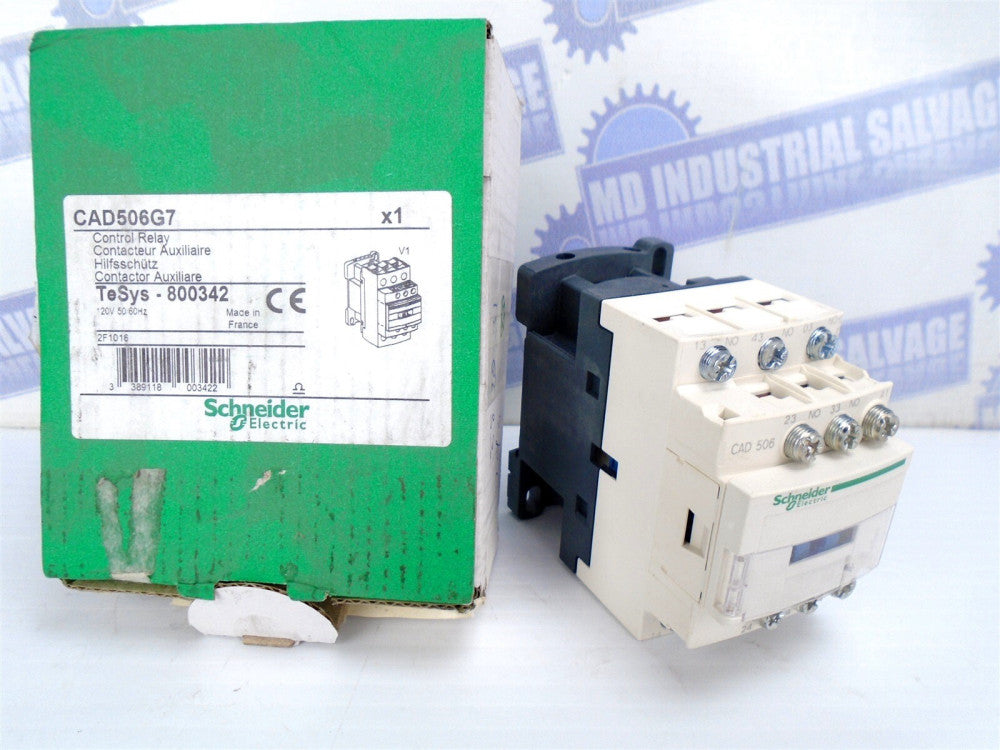 Schneider TeSys - CAD506G7 - CONTOL RELAY- 600V, 120V Control - 5NO (NEW in BOX)