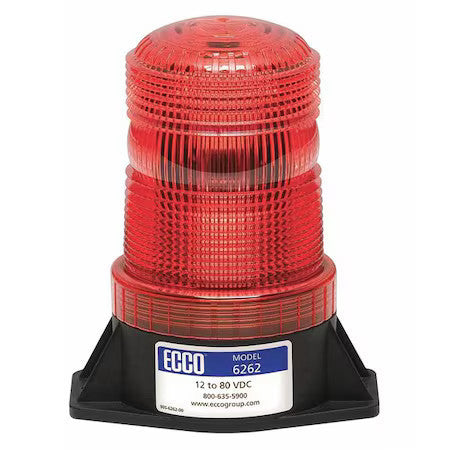 Ecco 6262R Beacon,Red,4-29/32" H