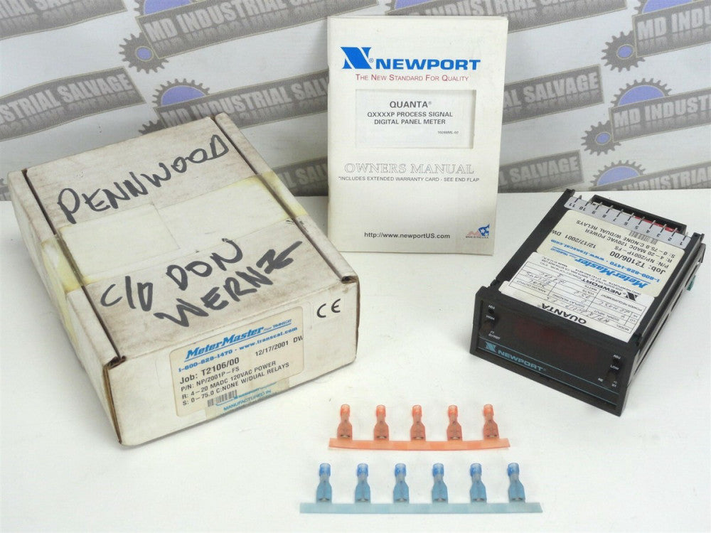 NEWPORT Digital QUANTA Panel Meter DUAL RELAYS Part # NP/2001-P-FS (NEW in BOX)