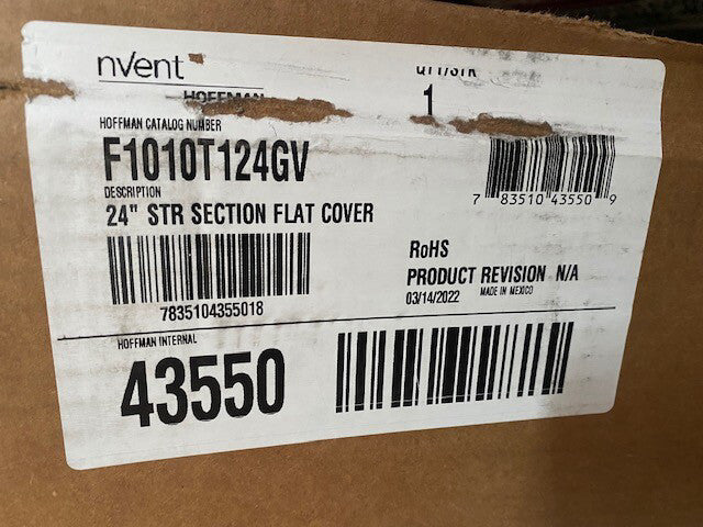 nVent Hoffman F1010T124GV Wireway 10" x 10" x 24", Steel (NEW)