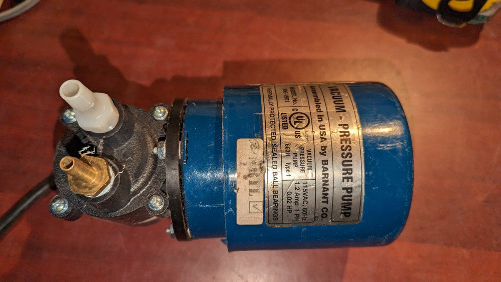 BARNANT 400-1901 Vacuum Pressure Pump 115VAC 1.2A 60Hz