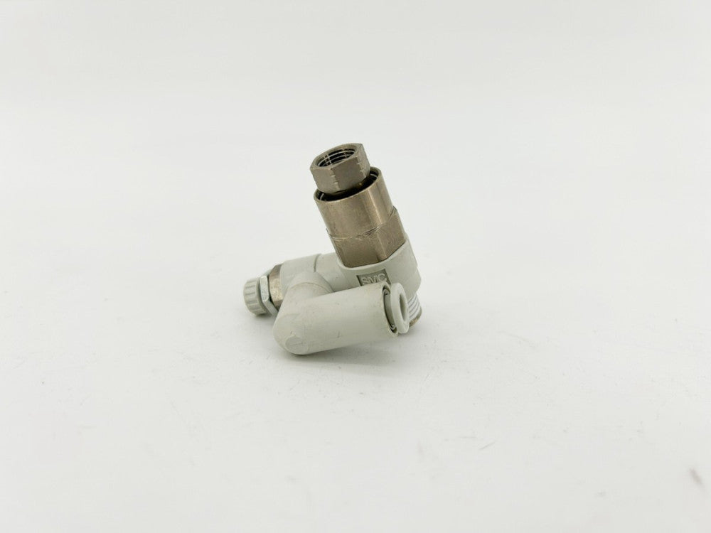 New SMC ASP430F Flow Control W/ Pilot Check Valve 1/2" Port 6mm Tube OD