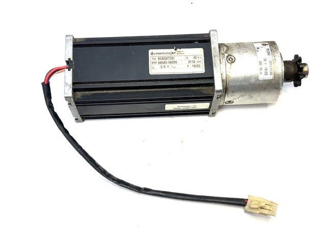 DUNKERMOTOREN BG65X75SI INDUSTRIAL STEPPER MOTOR W/ PLG60 PLANETARY GEARBOX