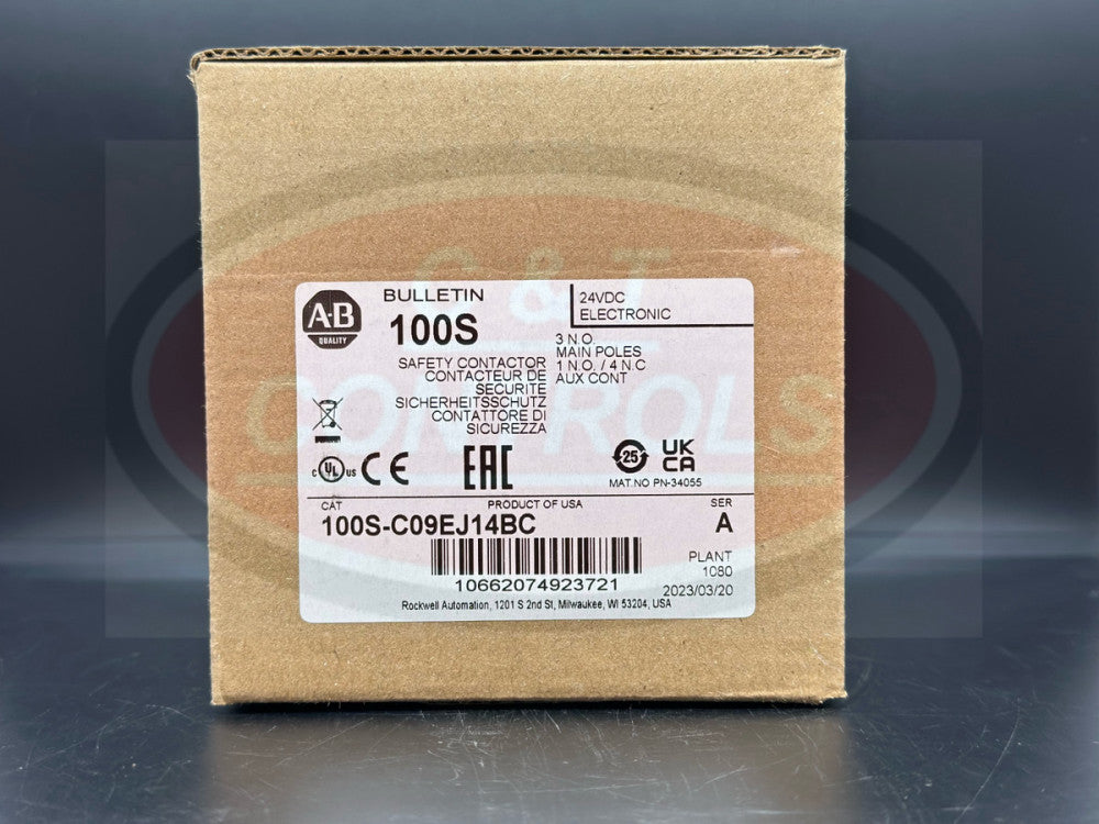 Allen Bradley 100S-C09EJ14BC Safety Contactor 9A 24V DC New In Box USA Stock
