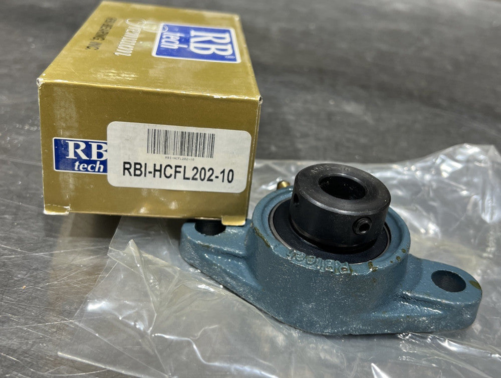 RBI Bearing HCFL202-10  2 Bolts Flanged Housing Mounted Bearing Nos Surplus