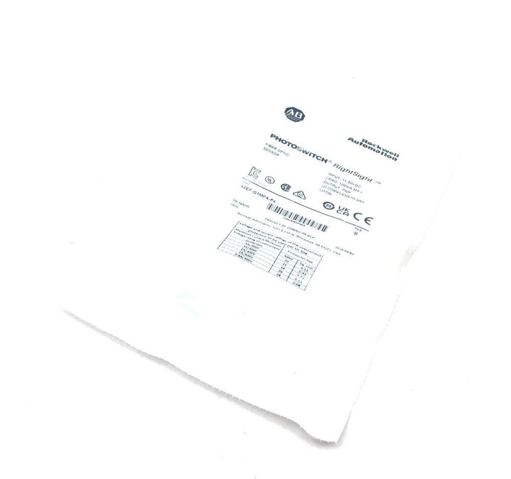 Allen Bradley 42EF-G1MPA-F4 Ser. B PHOTOSWITCH RightSight Fiber Optic Sensor