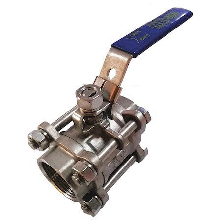 Zoro Select G-S3p1k-250 2-1/2" Fnpt Stainless Steel Ball Valve Inline