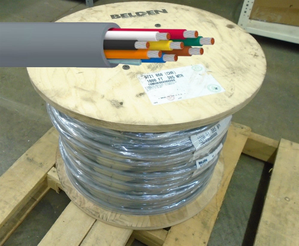 BELDEN - 9721 060 CHR - 8-C - WIRE - 16AWG 600V - Tinned Copper - 1000ft 305M