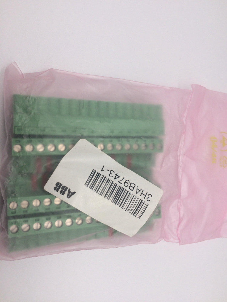 Asea Brown Boveri 3HAB9743-1 16-Pole Connector Lot of 4