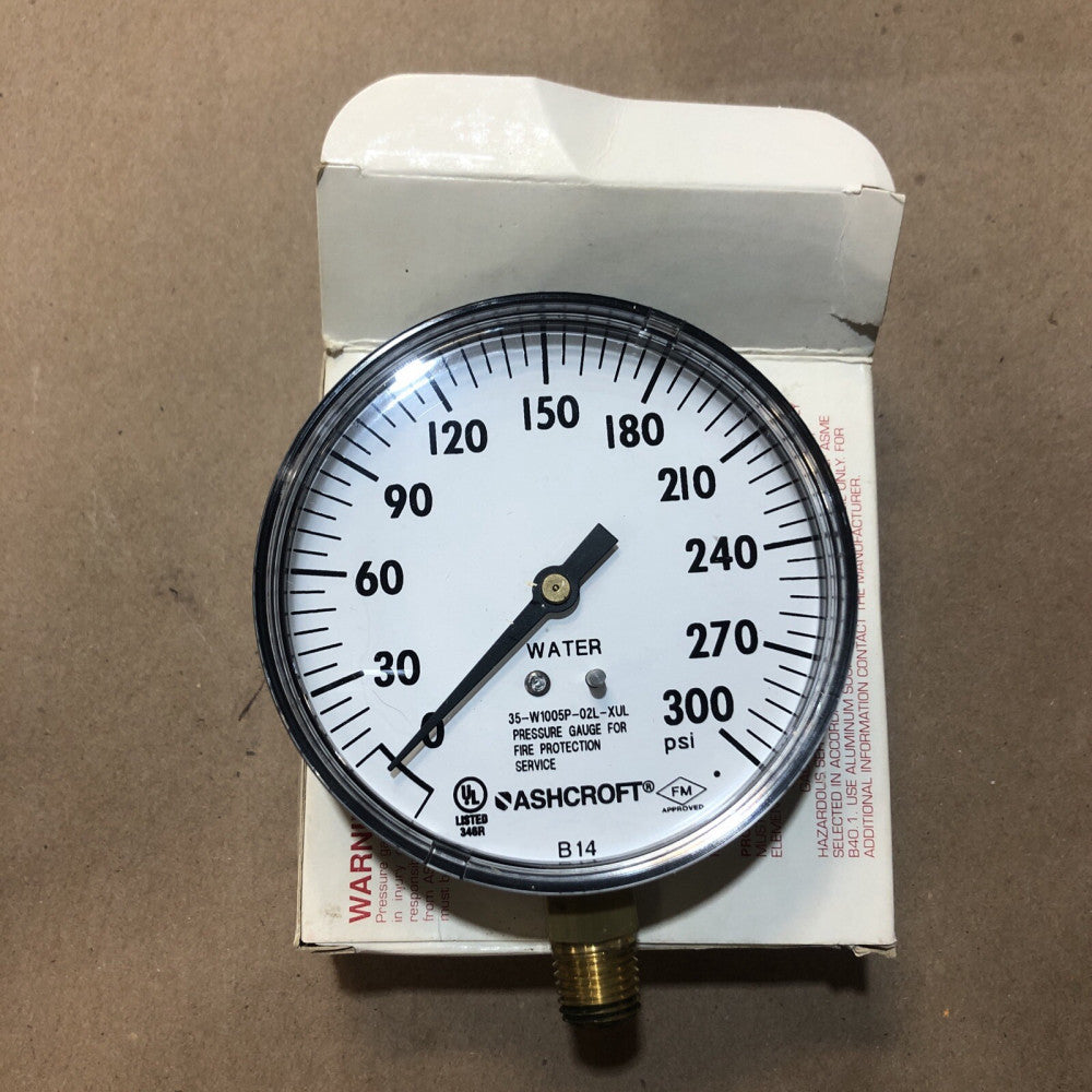 Ashcroft 35-W1005P-02L-XUL Pressure Gauge 0-300 Psi  *FREE SHIPPING*