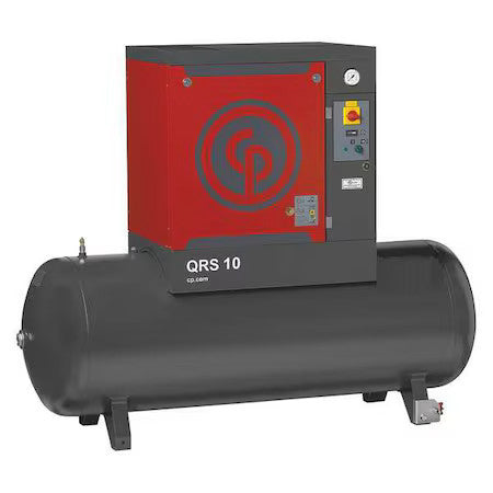 Chicago Pneumatic Qrs 10 Hp Rotary Screw Air Compressor,10Hp,120Gal.