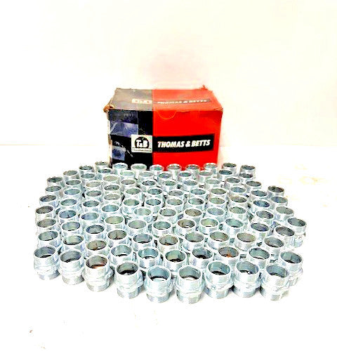 THOMAS & BETTS  1/2"  COUPLING LOT OF 105 RAINTIGHT, TABOLITE FINISH, STEEL 5120