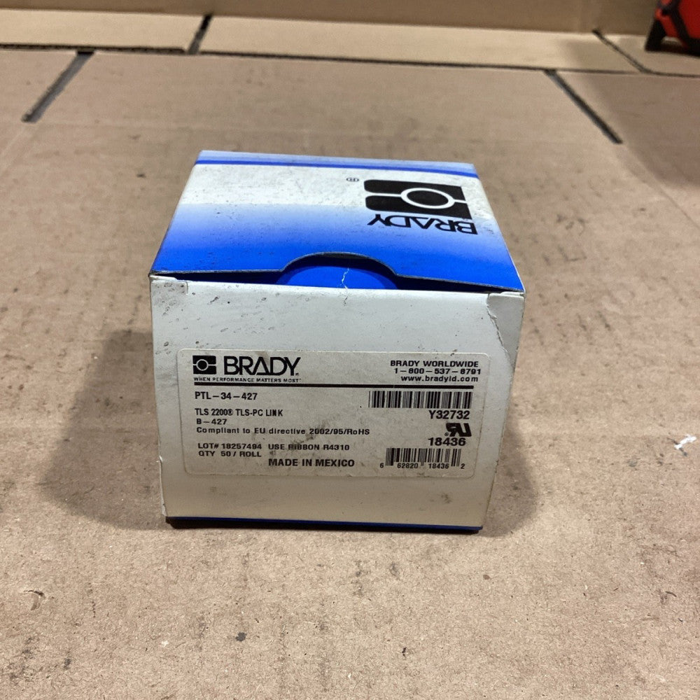 Brady PTL-34-427 Self-Laminating Vinyl Label, NOS