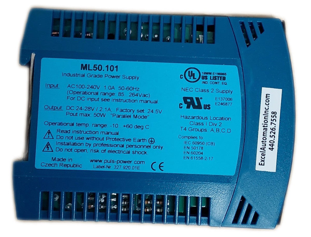 Puls ML50.10 ML50101 Industrial Grade Power Supply DC 24-28V/2.1A