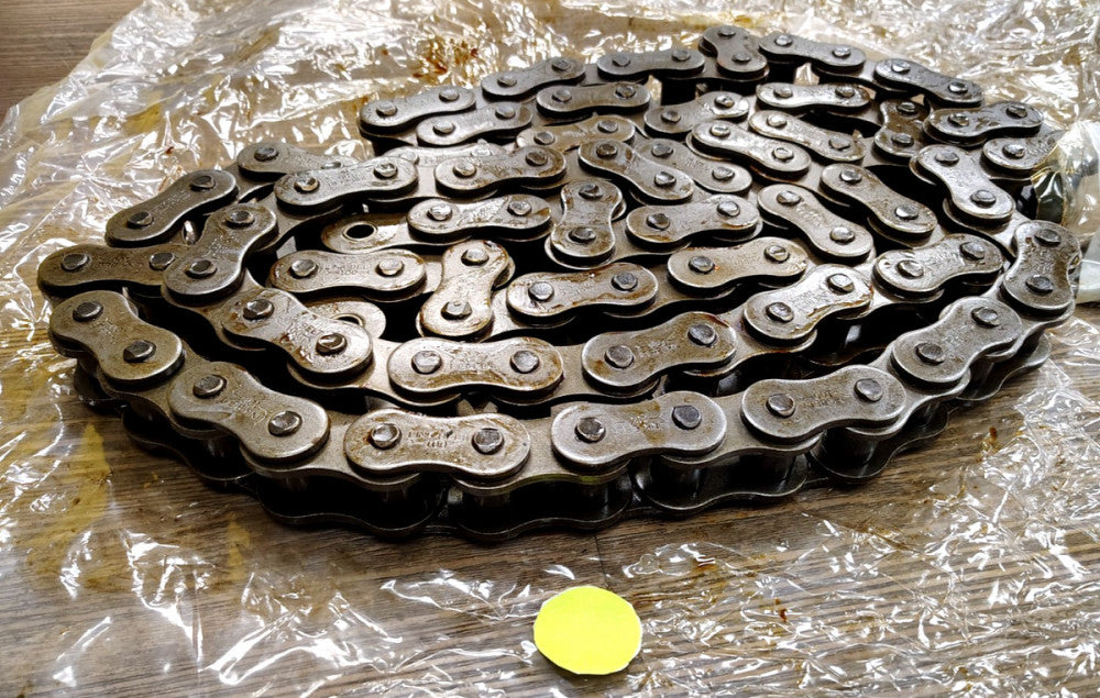 REXNORD LINK BELT 10' ROLLER CHAIN 1.25" PITCH 1 STRAND RIV STEEL RC100-1R