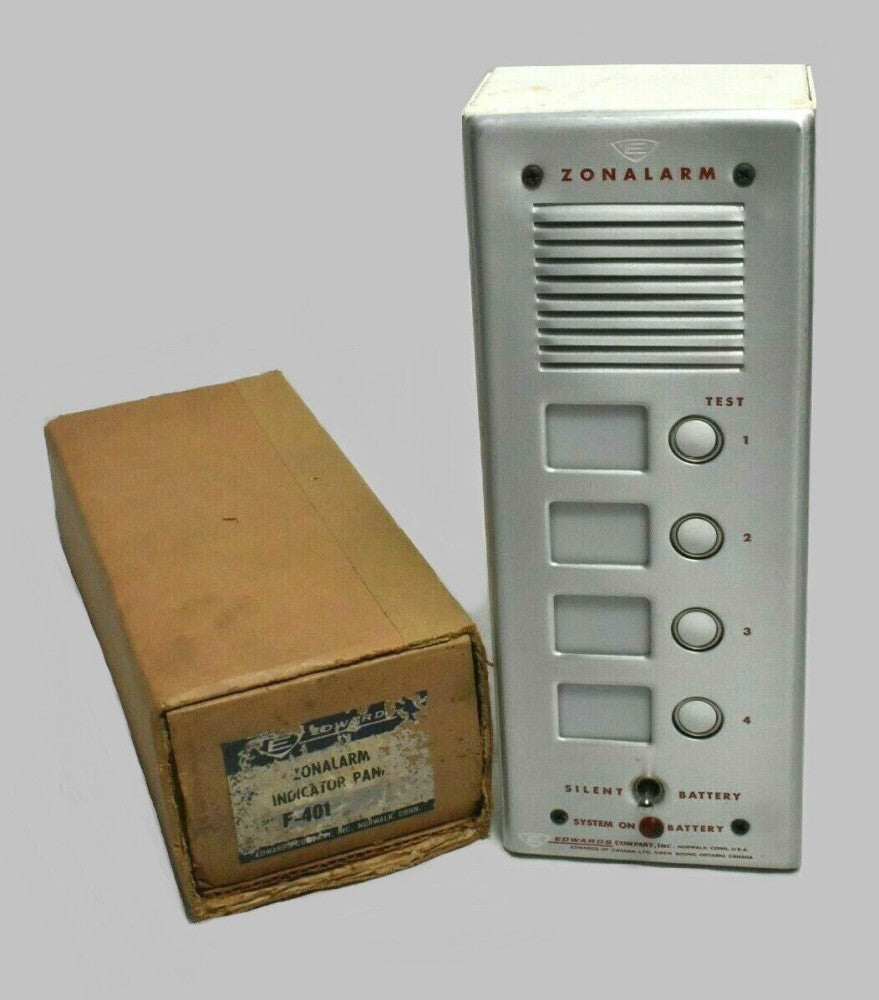 Edwards F-401 Zonalarm Fire Alarm Indicator Panel NOS
