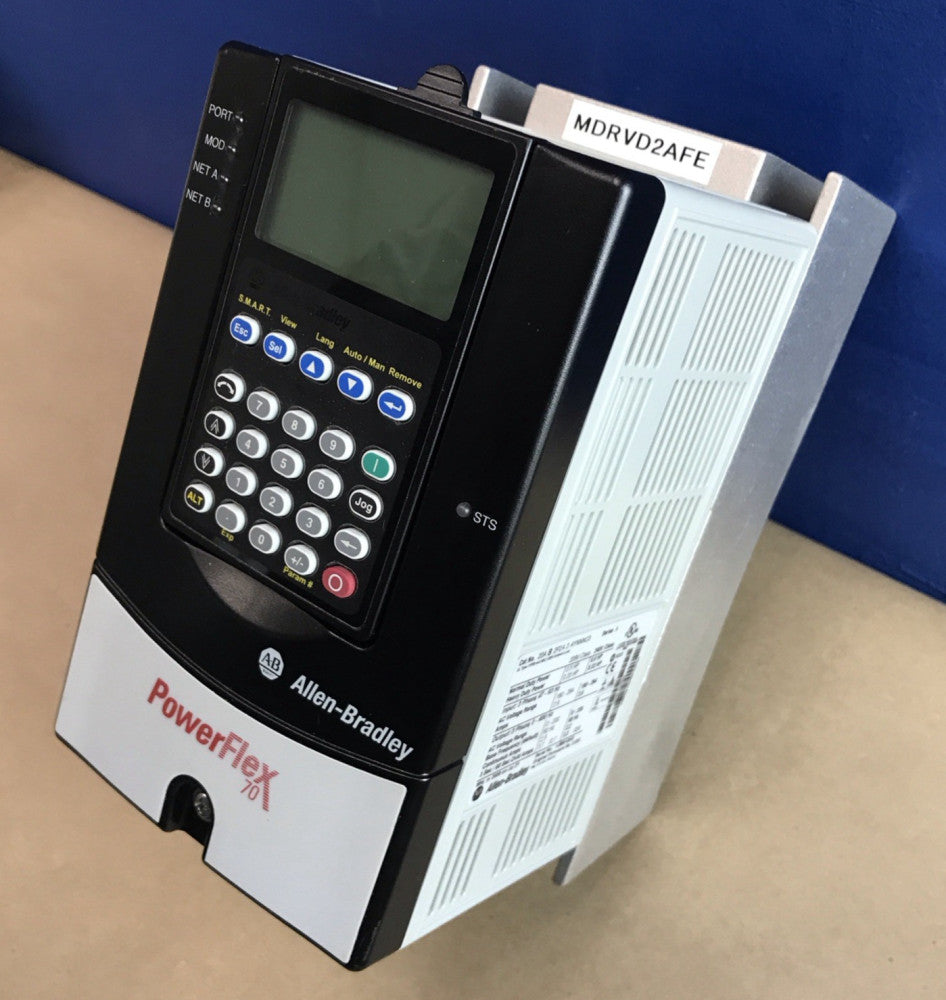 ALLEN BRADLEY 20AD2P2A3AYNNNC0  POWERFLEX/70 DRIVE 0.5HP, 20-COMM-C, 20-HIM-A3